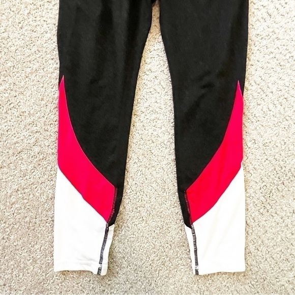 Tangerine Womens Charcoal Gray Coral White Leggings Size S Color Block Active - Picture 3 of 8